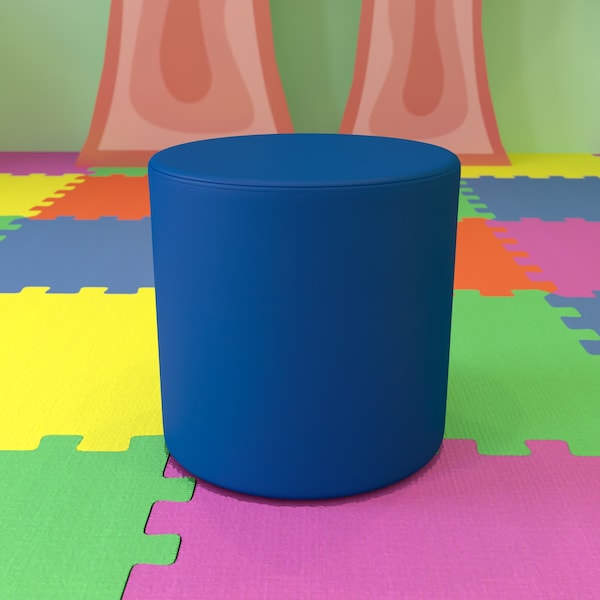 Flash Furniture Soft Seating Flexible Circle for Classrooms and Common Spaces - 18" Seat Height (Blue) ZB-FT-045R-18-BLUE-GG - main